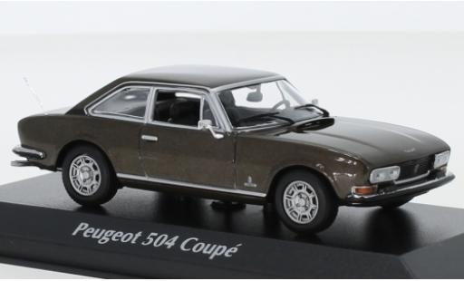 Peugeot 504 1/43 Maxichamps Coupe metalico marron 1976 coche miniatura