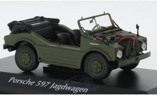 Porsche 597 1/43 Maxichamps Jagdwagen oliv 1954 coche miniatura