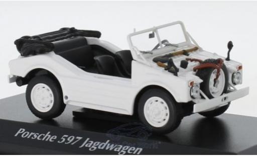 Porsche 597 1/43 Maxichamps Jagdwagen blanco 1954 coche miniatura
