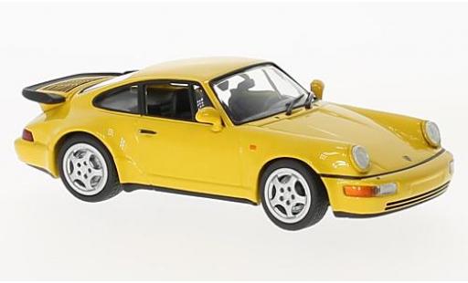 Porsche 964 Turbo 1/43 Maxichamps 911 Turbo () amarillo 1990 coche miniatura
