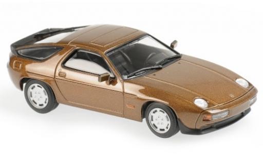 Porsche 928 1/43 Maxichamps S metalico marron 1979 coche miniatura
