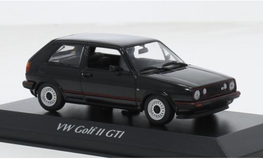 Coche miniatura Volkswagen Golf 1/43 Maxichamps II GTI 16V metallise schwarz 1985 1:43 Volkswagen Golf 1/43 Maxichamps II GTI 16V metallise schwarz 1985 1:43 coche miniatura