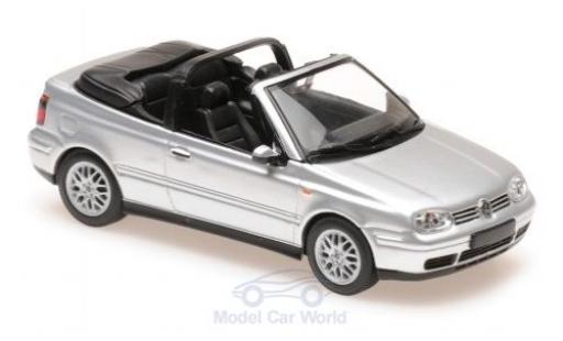 Volkswagen Golf 1/43 Maxichamps IV Cabriolet gris 1998 coche miniatura