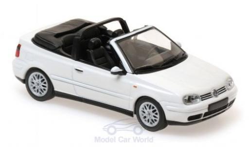 Volkswagen Golf 1/43 Maxichamps IV Cabriolet blanco 1998 coche miniatura