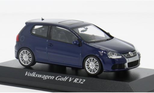 Volkswagen Golf 1/43 Maxichamps V R32 metallise blau 2005 1:43 coche miniatura
