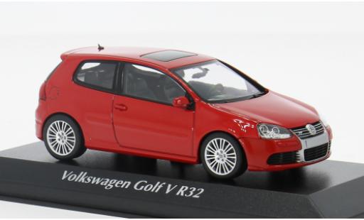 Volkswagen Golf 1/43 Maxichamps V R32 rojo 2005 1:43 coche miniatura