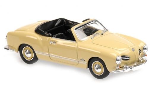 Coche miniatura Volkswagen Karmann 1/43 Maxichamps Ghia Cabriolet (Typ 14) beige 1955 Volkswagen Karmann 1/43 Maxichamps Ghia Cabriolet (Typ 14) beige 1955 coche miniatura