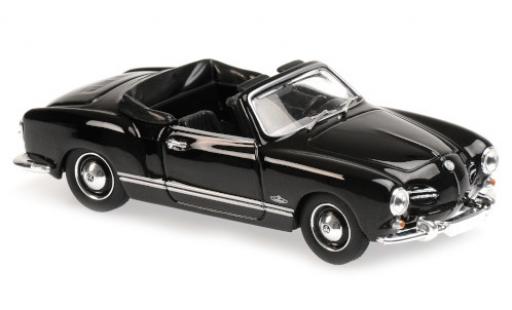 Coche miniatura Volkswagen Karmann 1/43 Maxichamps Ghia Cabriolet (Typ 14) negro 1955 Volkswagen Karmann 1/43 Maxichamps Ghia Cabriolet (Typ 14) negro 1955 coche miniatura