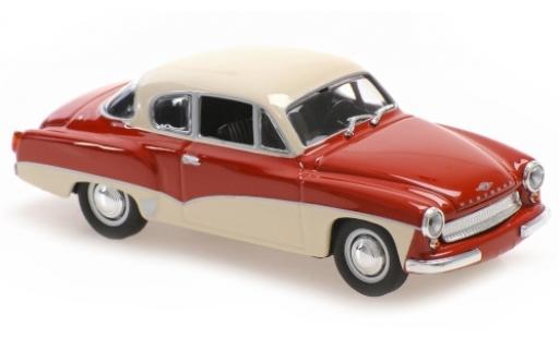 Coche miniatura Wartburg 311 1/43 Maxichamps Coupe rojo/blanco 1958 Wartburg 311 1/43 Maxichamps Coupe rojo/blanco 1958 coche miniatura