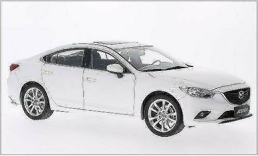 Mazda 6 Atenza 1/18 Paudi blanco 2014 coche miniatura