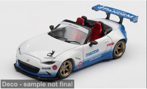 Mazda MX 1/64 Mini GT -5 (ND) Miata weiss/blau 2025 1:64 coche miniatura