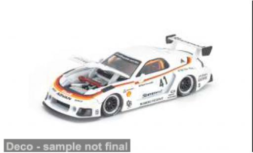 Coche miniatura Mazda RX7 Base (FD3S) blanco/Dekor 1/64 Pop Race
