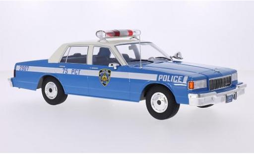 Coche miniatura Chevrolet Caprice Classic 1/18 MCG Sedan azul Police 1985 les portes et capos fermé Chevrolet Caprice Classic 1/18 MCG Sedan azul Police 1985 les portes et capos fermé coche miniatura