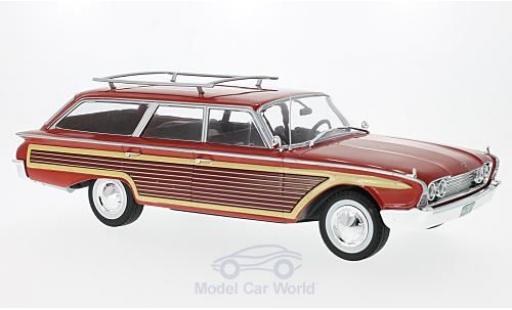 Ford Country Squire 1/18 MCG rojo/Holzoptik 1960 mit Dachreling coche miniatura