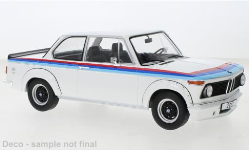 Bmw 2002 1/18 MCG turbo blanche/Décorer 1973 coche miniatura