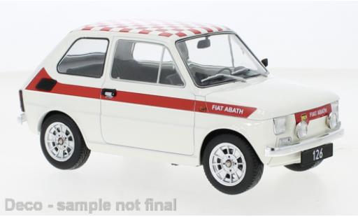 Fiat 126 1/18 MCG Abarth-Look blanco 1972 coche miniatura