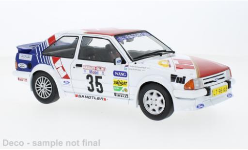 Ford Escort 1/18 MCG MK III RS Turbo No.35 Hunsrück Rallye 1985 coche miniatura