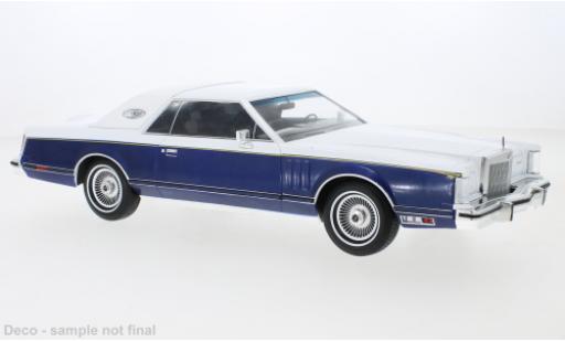 Coche miniatura Lincoln Continental 1/18 MCG Mark V blanco/azul 1978 Lincoln Continental 1/18 MCG Mark V blanco/azul 1978 coche miniatura