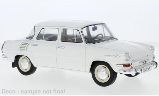 Skoda 1000 1/18 MCG MB blanche 1964 coche miniatura