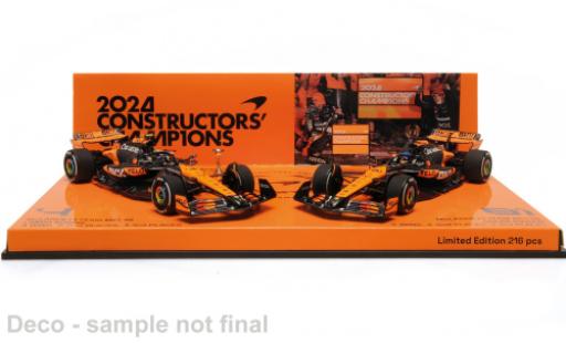 McLaren F1 1/43 Minichamps 2 Car Set: MCL38 GP Abu Dhabi 2024 Team L.Norris/O.Piastri 1:43 coche miniatura