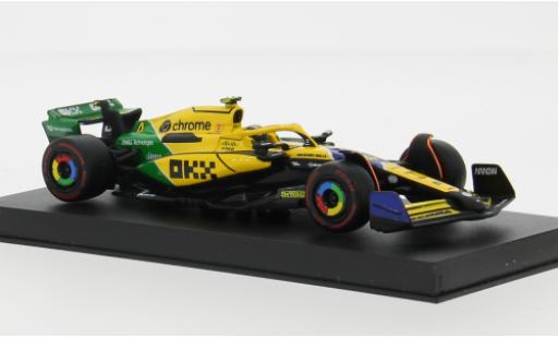 McLaren F1 1/43 Burago MCL38 Formel 1 GP Monaco 2024 Team #4 L.Norris 1:43 Bburago coche miniatura
