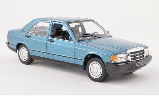 Mercedes 190 Base 1/24 WhiteBox (W201) azul 1983 coche miniatura