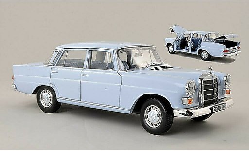 Mercedes 200 Base 1/18 Norev (W110) azul 1966 coche miniatura