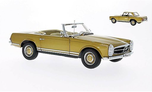 Mercedes 230 SL 1/18 Norev Hardtop gold 1963 coche miniatura