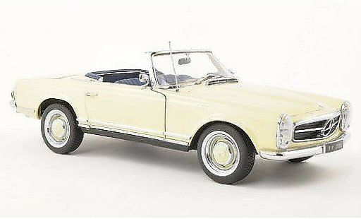 Mercedes 230 SL 1/18 Norev (W113) beige Prasentation IAA 1963 coche miniatura