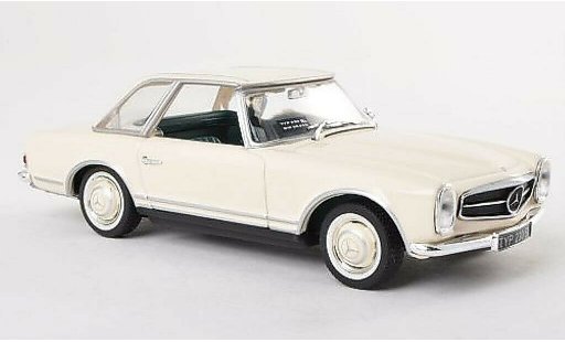 Mercedes 230 SL 1/43 Minichamps (W113) Hardtop blanco IAA 1963 coche miniatura
