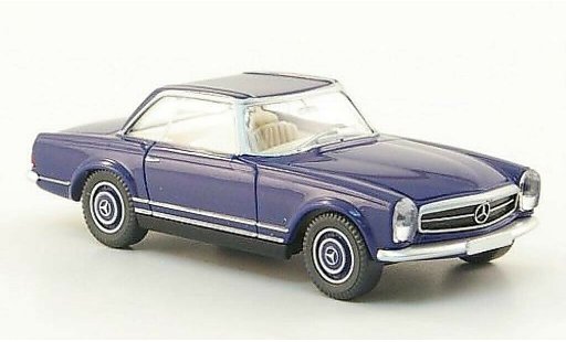 Mercedes 250 Base 1/87 Wiking SL Coupe (W113) azul coche miniatura