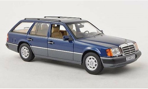 Mercedes 300 Coupe 1/43 Minichamps (S124) azul/gris 1988 coche miniatura