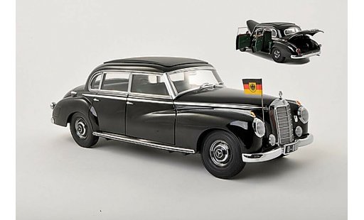 Mercedes 300 Base 1/18 Norev (W186) Staatslimousine Adenauer negro coche miniatura