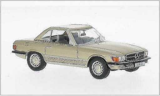 Mercedes 350 Base 1/43 WhiteBox (R107) metalico beige 1971 coche miniatura