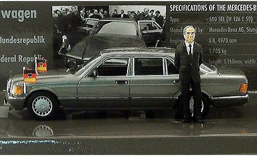 Mercedes 500 Base 1/43 Minichamps SEL (W126) Helmut Kohl 1989 coche miniatura