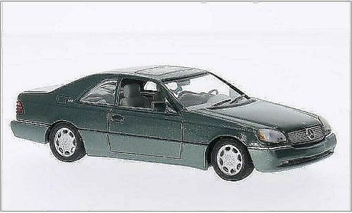 Mercedes 600 AMG 1/43 Minichamps SEC Coupe (C140) metalico verde 1992 coche miniatura