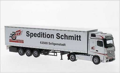 Mercedes Actros Bigspace 1/87 AWM 2 Big./Aerop. G-KSZ Schmitt coche miniatura