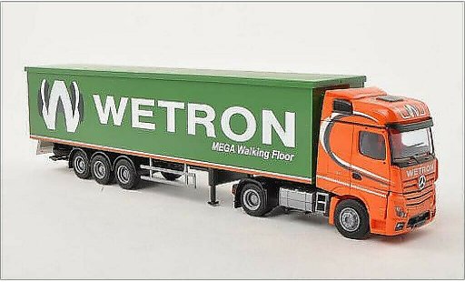 Mercedes Actros Bigspace 1/87 AWM 2 /Aerop. Wetron Schubb.-SZ coche miniatura