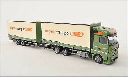 Mercedes Actros Bigspace 1/87 AWM 2 Oegema (NL) Gardinenplanen-Tandem-HZ coche miniatura
