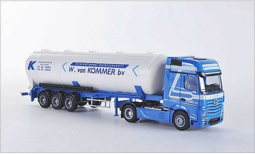Mercedes Actros Gigaspace 1/87 AWM 2 Giga. W. van Kommer bv (NL) Aerop.-Kippsilo-SZ coche miniatura
