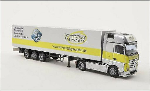 Mercedes Actros Gigaspace 1/87 AWM 2 Gigaliner Schwerdtfeger maletero-SZ coche miniatura