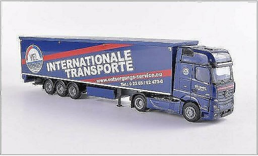 Mercedes Actros Gigaspace 1/87 AWM 2 Gigaliner V.E.L. Schubboden-SZ coche miniatura