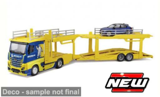 Coche miniatura Mercedes Actros 2545 + Volkswagen T-Roc Michelin Bburago 1/43 Burago