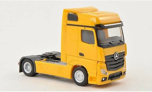 Mercedes Actros Bigspace 1/87 Herpa amarillo Solo-Zugmaschine coche miniatura