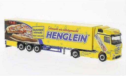 Mercedes Actros Bigspace 1/87 Herpa Henglein Pizzateig Kuhlmaletero-SZ coche miniatura