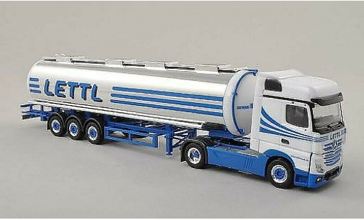 Mercedes Actros Bigspace 1/87 Herpa Lettl Lebensmittelchromtank-SZ coche miniatura