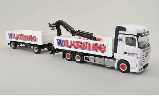 Mercedes Actros Bigspace 1/87 Herpa -Pr-Zug con Ladekran Wilkening coche miniatura