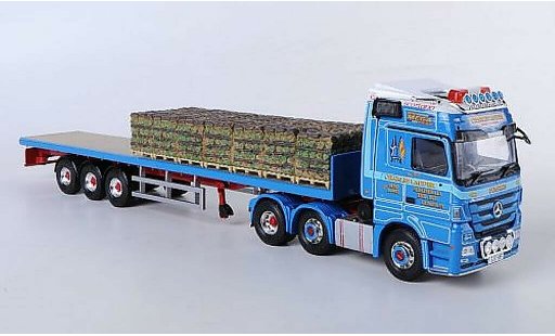 Mercedes Actros Base 1/50 Corgi Facelift Charlie Lauder Flachbrettplataforman-SZ con Ladegut coche miniatura