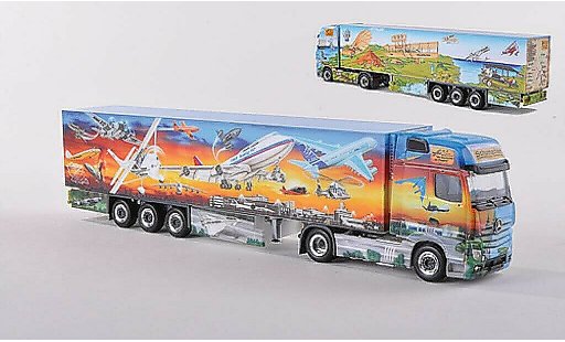 Mercedes Actros Gigaspace 1/87 Herpa Kuhlk.-SZ Nr.6 Schumacher Die Geschichte der Fliegerei 2011 coche miniatura