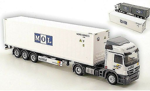 Mercedes Actros Base 1/87 Herpa L 08 Schmid Regensburg / MOL Container-SZ coche miniatura